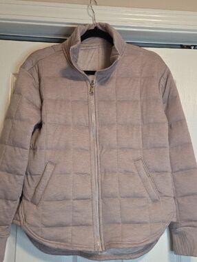 Women's Quilted Puffer Jacket - Blush Taupe